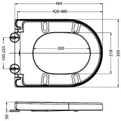 Унитаз подвесной BelBagno Amara BB8296CH+BB2002SC