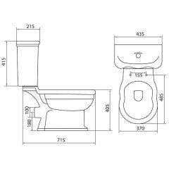 Унитаз BelBagno Boheme BB115CP+BB115T+BB115SCM