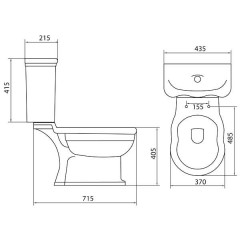Унитаз BelBagno Boheme BB115CPS+BB115T+BB115SCM