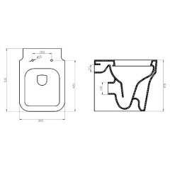 Унитаз приставной BelBagno Janice BB124CB+BB124SC