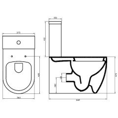 Унитаз BelBagno Marino BB105CP+BB105T+BB105SC