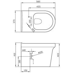 Унитаз приставной BelBagno Vella BB829CB+BB2019SC