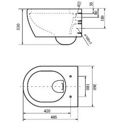 Унитаз подвесной BelBagno Vitale BB037CH+BB2009SC