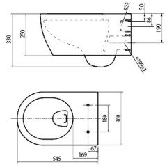Унитаз подвесной BelBagno Vitale-L BB019CH+BB2009SC