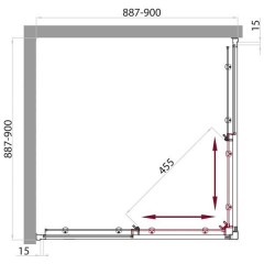 Душевой угол BelBagno Uno UNO-A-2-90-C-Cr