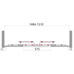Шторка на ванну BelBagno Uno UNO-VF-2-150/145-P-Cr