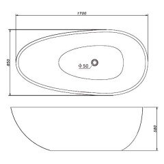 Ванна акриловая Gemy G9211