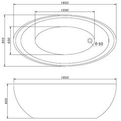 Ванна акриловая Gemy G9217