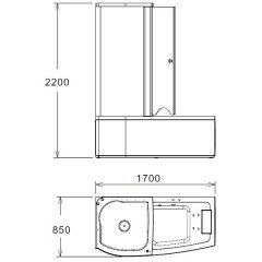 Ванна акриловая Gemy G8040 B L
