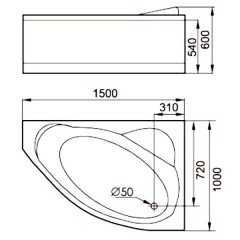Ванна акриловая Gemy G9009 B R