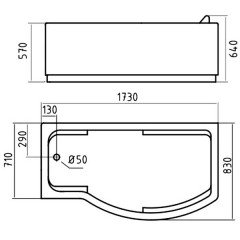 Ванна акриловая Gemy G9010 B L