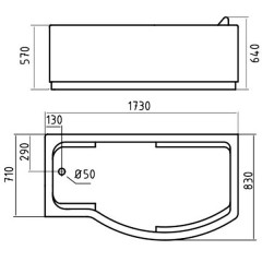 Ванна акриловая Gemy G9010 E L