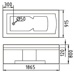 Ванна акриловая Gemy G9057 II O L
