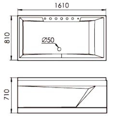 Ванна акриловая Gemy G9075 K L