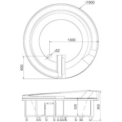 Ванна акриловая Gemy G9090 O white