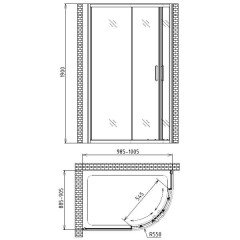 Душевой угол Gemy Victoria S30192A L