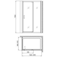 Душевой угол Gemy Sunny Bay S28191B-A90