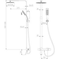 Душевая система Gllon GL-SD4371