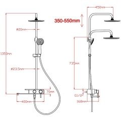 Душевая система Gllon GL-SF1602LW-NS