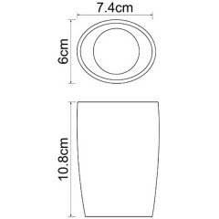 Стакан WasserKRAFT Dinkel K-4628