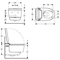 Унитаз-биде подвесной Geberit AquaClean Mera Comfort 146.214.11.1