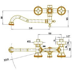 Душевая система Bronze de Luxe 10121D