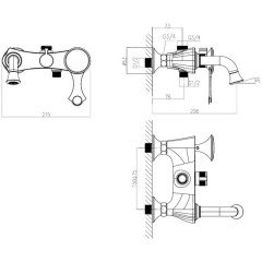Душевая система Artik Yasmina LT800/B03