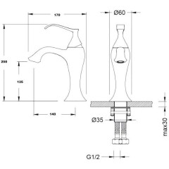 Смеситель для раковины Artik Pure A9143