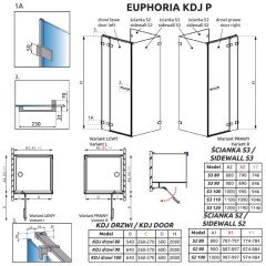 Боковая стенка Radaway Euphoria S3 90 383035-01