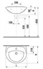 Раковина Jika Lyra 60 1427.2