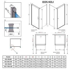 Душевой угол Radaway Eos KDJ 80x80 37513-01-01NL