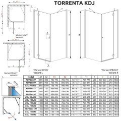 Душевой угол Radaway Torrenta KDJ 80x80 32212-01-01NL