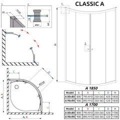 Душевой угол Radaway Classic A 80x80x170 30011-01-01