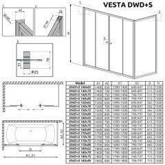 Боковая стенка Radaway Vesta S 80 204080-01