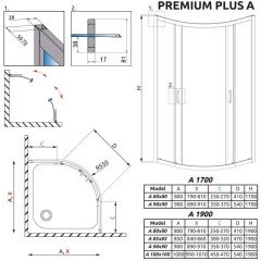 Душевой угол Radaway Premium Plus A 80x80x170 30411-01-01N