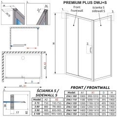 Душевая дверь Radaway Premium Plus DWJ 120 33313-01-06N