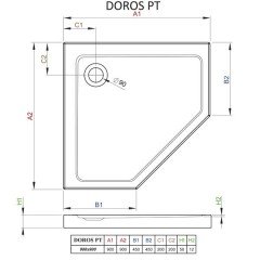 Поддон акриловый Radaway Doros PT 90x90 SDRPT9090-01