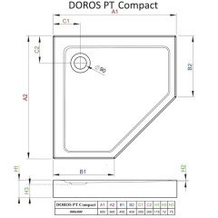 Поддон акриловый Radaway Doros PT 90x90 Compact SDRPTP9090-05