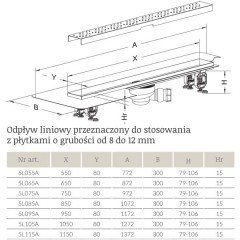 Линейный трап Radaway 5L115A/5R115B