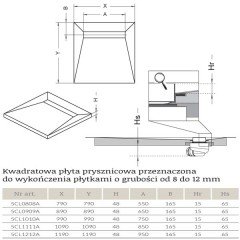 Душевая плита Radaway RadaDrain 5CL1111A/5R085B