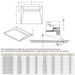Душевая плита Radaway RadaDrain 5DLA1708A/5R0115B
