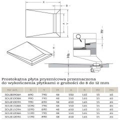 Душевая плита Radaway RadaDrain 5DLB1108A/5R055B