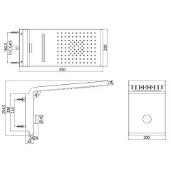 Верхний душ Bossini Syncro Rain I00591.030