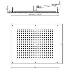 Верхний душ Bossini Dream Rectangular H38391.030