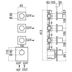 Термостат для ванны Bossini Outlets HighFlow Z031205.030