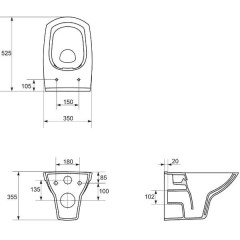 Инсталляция Grohe Rapid SL 38721001 + унитаз Cersanit Carina Clean On с сиденьем