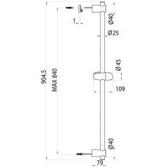 Душевой гарнитур Bossini Mixa/3 Fit Air DC80222.030