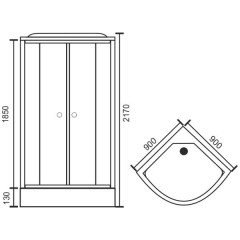 Душевая кабина Royal Bath RB90HK1-M