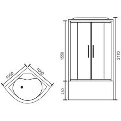Душевая кабина Royal Bath RB100NRW-G