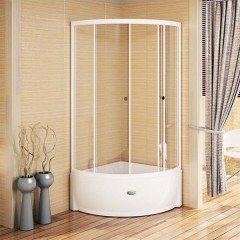 Душевой угол Radomir 100x100 радиальный с высоким поддоном